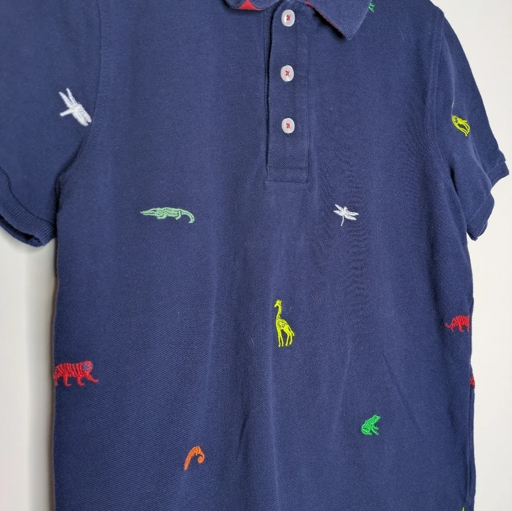 Boden Animal Print Polo Shirt 9/10